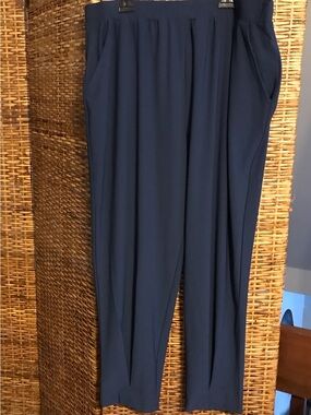 Wynne Layers  Navy Pleated Tapered Pants